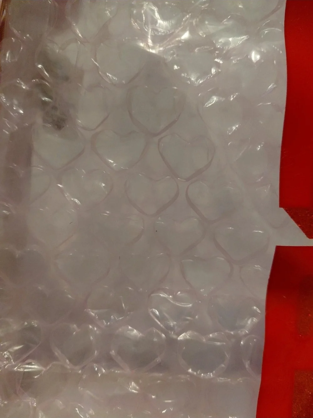 PINK Victoria's Secret Clear Cosmetic Pouch with Red 'PINK PWR' Lettering